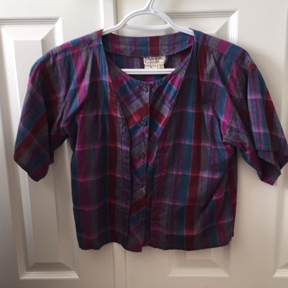 4ITEMS FOR 25- Vintage plaid crop top - Picture 1 of 4